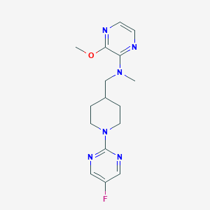 molecular formula C16H21FN6O B2547896 N-{[1-(5-fluoropyrimidin-2-yl)piperidin-4-yl]methyl}-3-methoxy-N-methylpyrazin-2-amine CAS No. 2380183-25-3