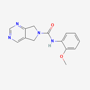 molecular formula C14H14N4O2 B2547900 N-(2-methoxyphenyl)-5H,6H,7H-pyrrolo[3,4-d]pyrimidine-6-carboxamide CAS No. 1705538-69-7
