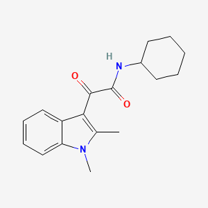 molecular formula C18H22N2O2 B2547929 N-cyclohexyl-2-(1,2-dimethyl-1H-indol-3-yl)-2-oxoacetamide CAS No. 862830-98-6