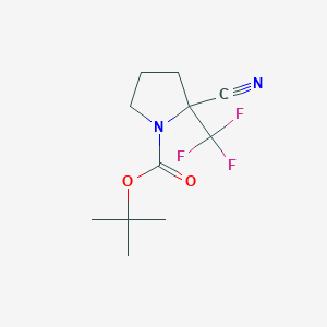 molecular formula C11H15F3N2O2 B2547980 Tert-butyl 2-cyano-2-(trifluoromethyl)pyrrolidine-1-carboxylate CAS No. 2095409-30-4