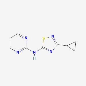 molecular formula C9H9N5S B2547989 N-(3-cyclopropyl-1,2,4-thiadiazol-5-yl)pyrimidin-2-amine CAS No. 2329282-78-0