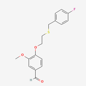 4-{2-[(4-Fluorobenzyl)sulfanyl]ethoxy}-3-methoxybenzaldehyde
