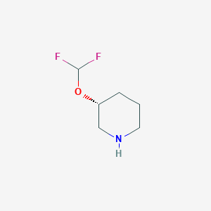 molecular formula C6H11F2NO B2548000 (3R)-3-(Difluoromethoxy)piperidine CAS No. 1638784-53-8