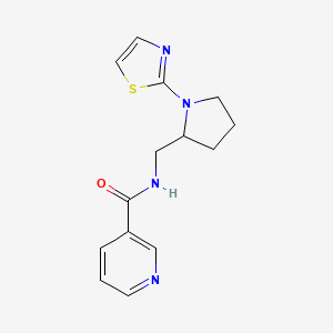 N-((1-(thiazol-2-yl)pyrrolidin-2-yl)methyl)nicotinamide