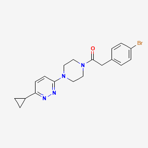 2-(4-Bromophenyl)-1-(4-(6-cyclopropylpyridazin-3-yl)piperazin-1-yl)ethanone