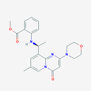 (S)-methyl 2-(1-(7-methyl-2-morpholino-4-oxo-4H-pyrido[1,2-a]pyrimidin-9-yl)ethylamino)benzoate