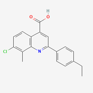 7-Chloro-2-(4-ethylphenyl)-8-methylquinoline-4-carboxylic acid