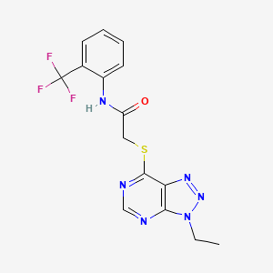 2-((3-ethyl-3H-[1,2,3]triazolo[4,5-d]pyrimidin-7-yl)thio)-N-(2-(trifluoromethyl)phenyl)acetamide