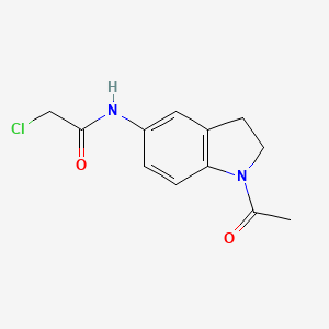 molecular formula C12H13ClN2O2 B2548013 N-(1-acetyl-2,3-dihydro-1H-indol-5-yl)-2-chloroacetamide CAS No. 893722-06-0
