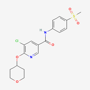 5-chloro-N-(4-(methylsulfonyl)phenyl)-6-((tetrahydro-2H-pyran-4-yl)oxy)nicotinamide