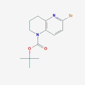 molecular formula C13H17BrN2O2 B2548026 tert-Butyl 6-bromo-3,4-dihydro-1,5-naphthyridine-1(2H)-carboxylate CAS No. 2188181-83-9