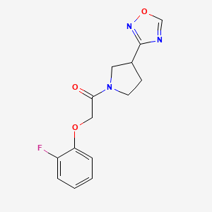 1-(3-(1,2,4-Oxadiazol-3-yl)pyrrolidin-1-yl)-2-(2-fluorophenoxy)ethanone