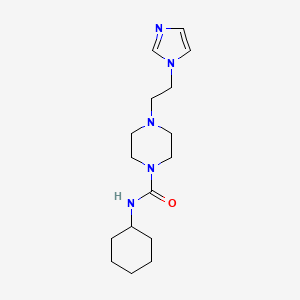 4-(2-(1H-imidazol-1-yl)ethyl)-N-cyclohexylpiperazine-1-carboxamide