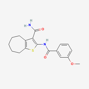 2-(3-methoxybenzamido)-5,6,7,8-tetrahydro-4H-cyclohepta[b]thiophene-3-carboxamide