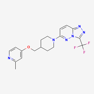 B2548042 6-[4-[(2-Methylpyridin-4-yl)oxymethyl]piperidin-1-yl]-3-(trifluoromethyl)-[1,2,4]triazolo[4,3-b]pyridazine CAS No. 2379983-81-8