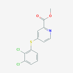 molecular formula C13H9Cl2NO2S B2548086 Methyl 4-[(2,3-dichlorophenyl)sulfanyl]-2-pyridinecarboxylate CAS No. 338748-09-7