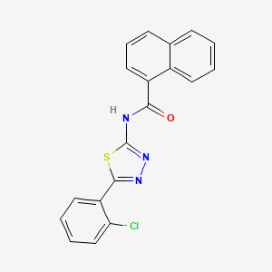 molecular formula C19H12ClN3OS B2548091 N-[5-(2-chlorophenyl)-1,3,4-thiadiazol-2-yl]naphthalene-1-carboxamide CAS No. 392241-53-1
