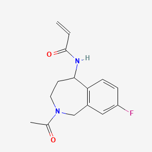 molecular formula C15H17FN2O2 B2548094 N-(2-acetyl-8-fluoro-2,3,4,5-tetrahydro-1H-2-benzazepin-5-yl)prop-2-enamide CAS No. 2093841-18-8
