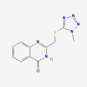 2-(((1-methyl-1H-tetrazol-5-yl)thio)methyl)quinazolin-4(3H)-one