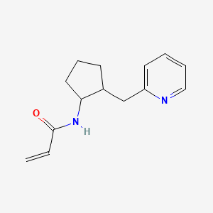 molecular formula C14H18N2O B2548098 N-{2-[(pyridin-2-yl)methyl]cyclopentyl}prop-2-enamide CAS No. 2094374-75-9