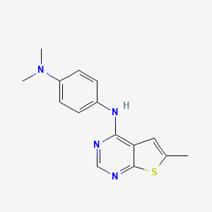N1,N1-dimethyl-N4-(6-methylthieno[2,3-d]pyrimidin-4-yl)benzene-1,4-diamine