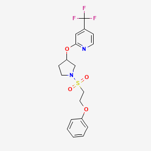 2-((1-((2-Phenoxyethyl)sulfonyl)pyrrolidin-3-yl)oxy)-4-(trifluoromethyl)pyridine