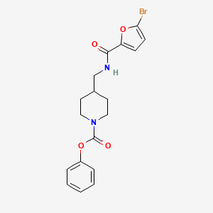 Phenyl 4-((5-bromofuran-2-carboxamido)methyl)piperidine-1-carboxylate
