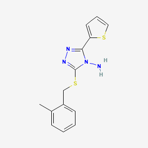 3-[(2-methylbenzyl)sulfanyl]-5-(2-thienyl)-4H-1,2,4-triazol-4-ylamine