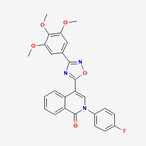 2-(4-fluorophenyl)-4-[3-(3,4,5-trimethoxyphenyl)-1,2,4-oxadiazol-5-yl]isoquinolin-1(2H)-one