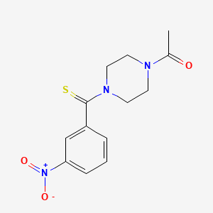 1-(4-(3-Nitrophenylcarbonothioyl)piperazin-1-yl)ethanone