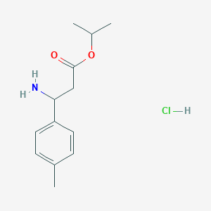 molecular formula C13H20ClNO2 B2548149 Propan-2-yl 3-amino-3-(4-methylphenyl)propanoate hydrochloride CAS No. 1049772-89-5