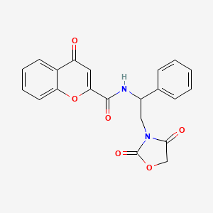 N-(2-(2,4-dioxooxazolidin-3-yl)-1-phenylethyl)-4-oxo-4H-chromene-2-carboxamide