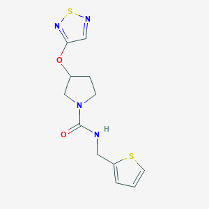 3-((1,2,5-thiadiazol-3-yl)oxy)-N-(thiophen-2-ylmethyl)pyrrolidine-1-carboxamide