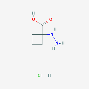 1-Hydrazinylcyclobutane-1-carboxylic acid;hydrochloride