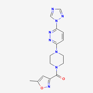 (4-(6-(1H-1,2,4-triazol-1-yl)pyridazin-3-yl)piperazin-1-yl)(5-methylisoxazol-3-yl)methanone