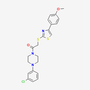 1-(4-(3-Chlorophenyl)piperazin-1-yl)-2-((4-(4-methoxyphenyl)thiazol-2-yl)thio)ethanone