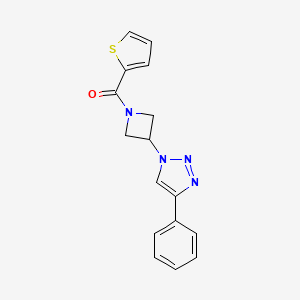 (3-(4-phenyl-1H-1,2,3-triazol-1-yl)azetidin-1-yl)(thiophen-2-yl)methanone