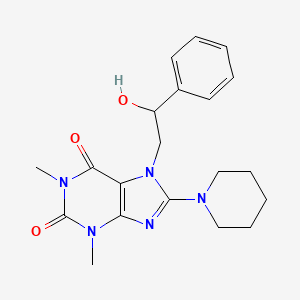 7-(2-hydroxy-2-phenylethyl)-1,3-dimethyl-8-(piperidin-1-yl)-1H-purine-2,6(3H,7H)-dione