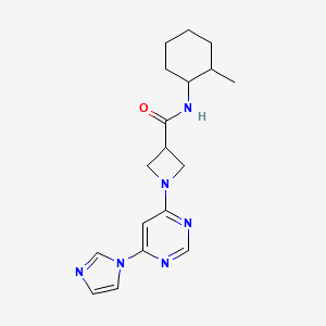 1-(6-(1H-imidazol-1-yl)pyrimidin-4-yl)-N-(2-methylcyclohexyl)azetidine-3-carboxamide