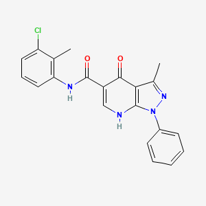 N-(3-chloro-2-methylphenyl)-3-methyl-4-oxo-1-phenyl-4,7-dihydro-1H-pyrazolo[3,4-b]pyridine-5-carboxamide