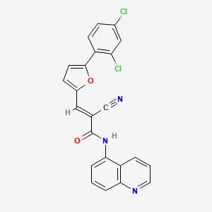 (E)-2-cyano-3-[5-(2,4-dichlorophenyl)furan-2-yl]-N-quinolin-5-ylprop-2-enamide