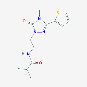 N-(2-(4-methyl-5-oxo-3-(thiophen-2-yl)-4,5-dihydro-1H-1,2,4-triazol-1-yl)ethyl)isobutyramide