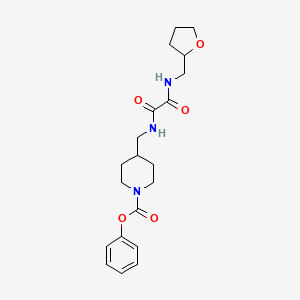 molecular formula C20H27N3O5 B2548252 phenyl 4-[({[(oxolan-2-yl)methyl]carbamoyl}formamido)methyl]piperidine-1-carboxylate CAS No. 1324707-71-2