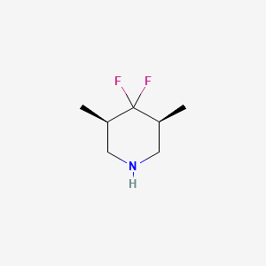 molecular formula C7H13F2N B2548266 cis-3,5-Dimethyl-4,4-difluoropiperidine CAS No. 2059963-66-3