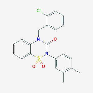 B2548277 4-(2-chlorobenzyl)-2-(3,4-dimethylphenyl)-2H-1,2,4-benzothiadiazin-3(4H)-one 1,1-dioxide CAS No. 893789-23-6