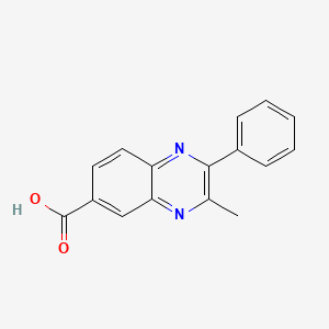 molecular formula C16H12N2O2 B2548289 3-Methyl-2-phenylquinoxaline-6-carboxylic acid CAS No. 90833-78-6