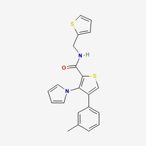 4-(3-methylphenyl)-3-(1H-pyrrol-1-yl)-N-(2-thienylmethyl)thiophene-2-carboxamide