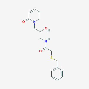 2-(benzylthio)-N-(2-hydroxy-3-(2-oxopyridin-1(2H)-yl)propyl)acetamide