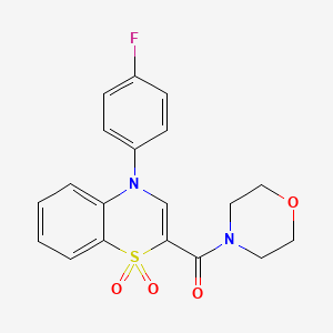 N-(5-chloro-2-methoxyphenyl)-2-({6-[(3-fluorophenyl)sulfonyl]pyridazin-3-yl}thio)acetamide