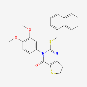 3-(3,4-dimethoxyphenyl)-2-((naphthalen-1-ylmethyl)thio)-6,7-dihydrothieno[3,2-d]pyrimidin-4(3H)-one